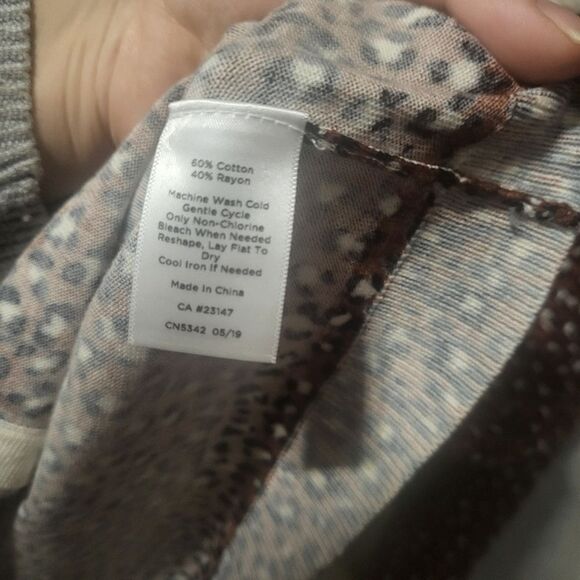 Talbots Animal Print Button Down Cardigan Xs Preppy Chic Office Classic Twee - Picture 4 of 5